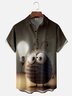 Moisture Wicking Fun Light Up Bug Chest Pocket Hawaiian Shirt