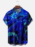 Moisture-wicking Marine Octopus Chest Pocket Hawaiian Shirt