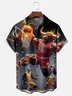 Moisture-wicking American Basketball Chicago Art Bulls Chest Pocket Casual Shirt