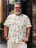 Mid-century Geometric Flamingo T-Shirt