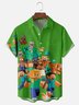 Moisture-wicking Cartoon Characters  Chest Pocket Casual Shirt