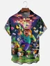 Moisture-wicking Cartoon Characters Chest Pocket Casual Shirt