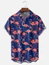 Moisture-wicking Flamingo Chest Pocket Hawaiian Shirt