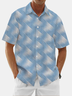 Moisture Wicking Geometric Gradient Chest Pocket Hawaiian Shirt