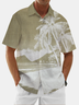 Moisture Wicking Gradient Coconut Tree Chest Pocket Hawaiian Shirt