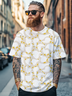 Men's Funny Duck Avant-garde Multicolor Fitted T-shirts