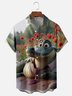 Moisture-wicking Funny Off-duty Crocodile Chest Pocket Hawaiian Shirt