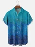 Tall Size Moisture Wicking Gradient Floral Floral Chest Pocket Hawaiian Shirt