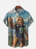 Moisture-wicking American Football Bigfoot Chest Pocket Casual Shirt