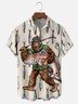 Moisture-wicking Bigfoot Fishing Chest Pocket Hawaiian Shirt