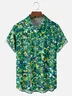 Moisture-wicking Artistic Geometric Flowers Chest Pocket Casual Shirt