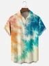 Moisture Wicking Ombre Tie Dye Chest Pocket Hawaiian Shirt