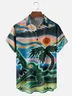 Moisture Wicking Crocodile White Lotus Chest Pocket Hawaiian Shirt