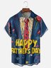 Moisture-wicking Father‘s Day Tie Chest Pocket Holiday Shirt