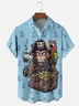 Moisture-wicking Marine Pirate Monkey Chest Pocket Hawaiian Shirt