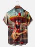 Moisture Wicking Cinco de Mayo Big Hat Chili Chest Pocket Hawaiian Shirt