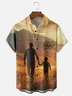 Moisture-wicking Father's Day Dad Son Chest Pocket Casual Shirt