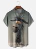 Moisture-wicking Funny Messy Donkey Chest Pocket Hawaiian Shirt