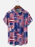 Moisture Wicking American Flag Chest Pocket Hawaii Shirt
