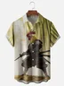 Moisture Wicking Funny Warrior Chicken Chest Pocket Hawaiian Shirt