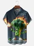 Moisture-wicking Funny Crazy Broccoli Chest Pocket Hawaiian Shirt