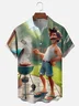 Moisture-wicking BBQ Festival Party Carnival BBQ Art Chest Pocket Casual Shirt