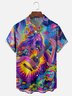 Moisture Wicking Punk Guitar Music Girl Chest Pocket Hawaiian Shirt