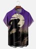 Moisture-wicking Bigfoot Moon Forest Chest Pocket Hawaiian Shirt