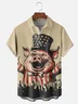 Moisture-wicking Mr. President Pig Chest Pocket Casual Shirt
