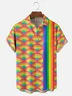 Moisture-wicking LGBT Pride Month Chest Pocket Bowling Shirt