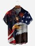 Tall Size Moisture-wicking American Eagle Chest Pocket Casual Shirt