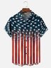 Tall Size Moisture-wicking American Flag Chest Pocket Casual Shirt