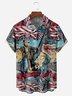 Tall Size Moisture-wicking American Dinosaur President Chest Pocket Casual Shirt