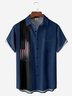 Tall Size Moisture-wicking American Flag Chest Pocket Bowling Shirt