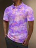 Moisture Wicking Artistic Abstract Gradient Colors Golf Polo