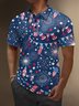Moisture Wicking Independence Day American Flag Fireworks Golf Polo