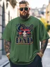 Big Size Men's Cool Dad Art Loose T-shirt