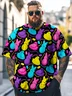 Big Size Men's Easter Egg Bunny Loose T-shirt