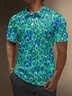 Moisture Wicking Peacock Feather Animal Print Golf Polo