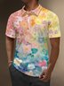 Moisture Wicking Hawaiian Floral Gradient Golf Polo