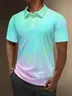 Moisture Wicking Artistic Abstract Gradient Colors Golf Polo