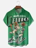 Moisture-wicking American Basketball Boston Art Celtic Abstract Chest Pocket Casual Shirt