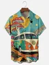 Moisture-wicking Hippie Mushroom Car Chest Pocket Casual Shirt