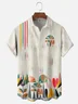 Moisture Wicking Geometric Mushroom Chest Pocket Hawaiian Shirt
