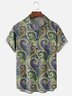 Moisture-wicking Floral Paisley Chest Pocket Hawaiian Shirt