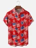 Moisture Wicking American Flag Chest Pocket Hawaiian Shirt