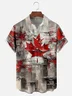 Moisture-wicking Canada Day Maple Leaf Red Chest Pocket Casual Shirt