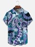 Moisture-wicking Octopus Tentacles Ocean Chest Pocket Casual Shirt