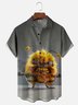 Moisture-wicking Violent Bee Fun Art Chest Pocket Hawaiian Shirt