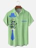 Moisture-wicking Felig Dad Day Pais Multicolor Chest Pocket Bowling Shirt